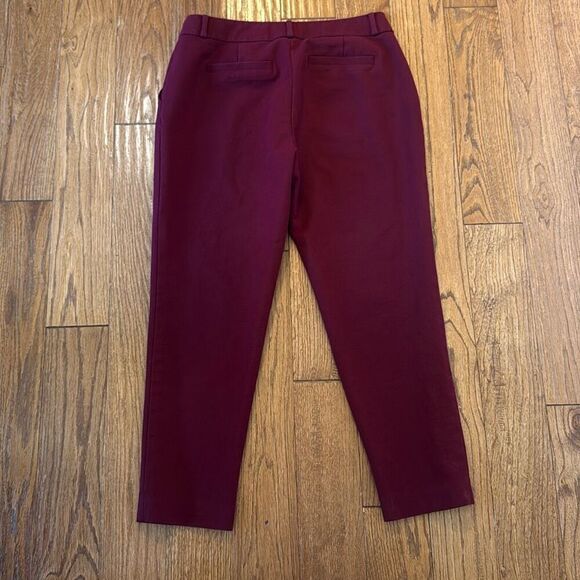 Kate Spade Dennis burgundy straight leg pant size 6 - Picture 9 of 11